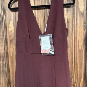 Birdy Grey Deep Wine Backless Dress